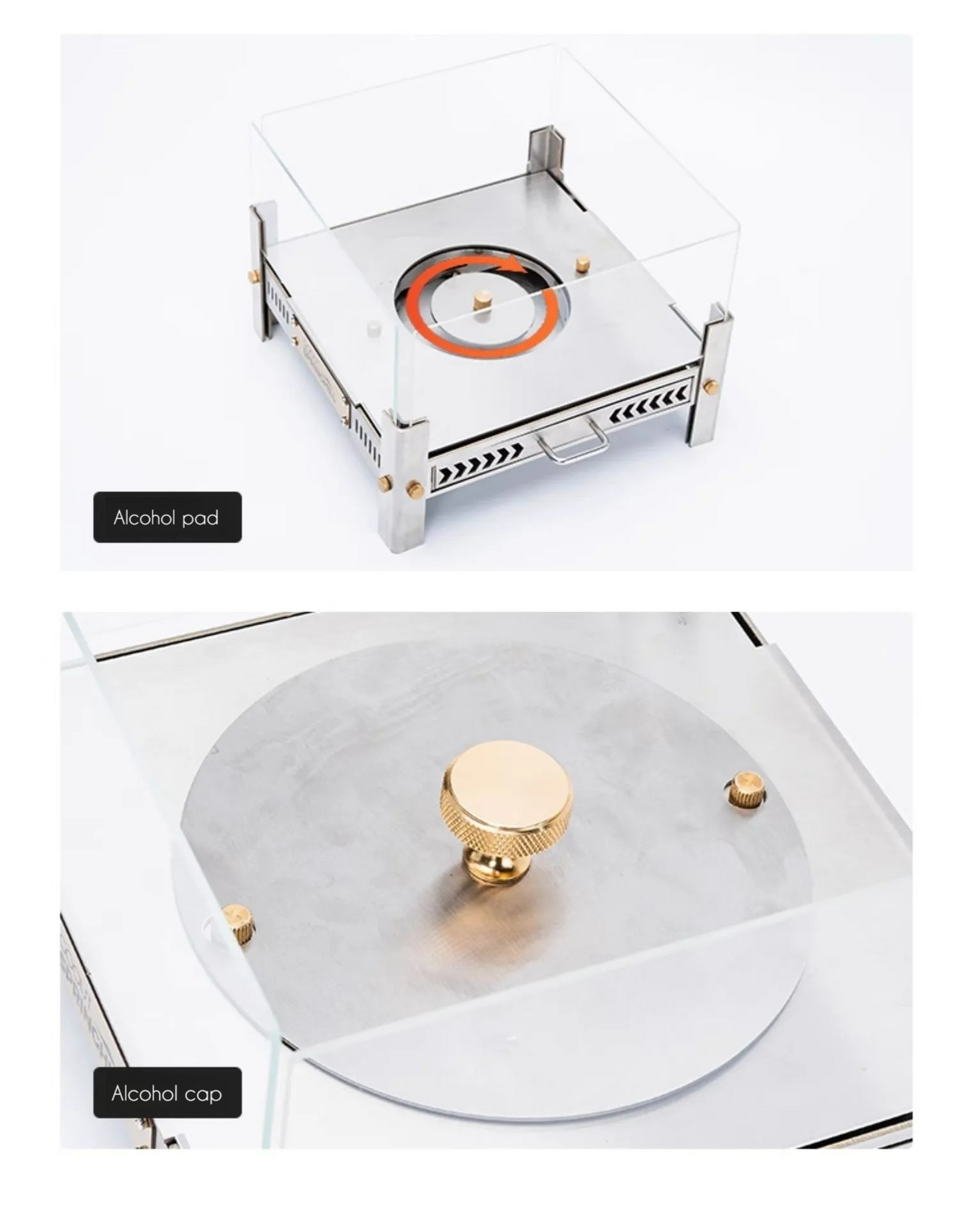 Celestial Fire Altar-Ethanol/ Wood Burner with 360° View for Indoor Zen Decor & Camping,Mindfulness Tool, Stress Relief