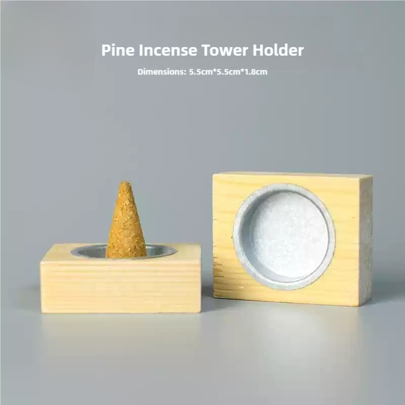 Moonwell Cradle — Minimalist Incense Burner/Aromatherapy Dish with Handcrafted Reclaimed wooden Base & Hammered Steel Bowl,Mindful Living / Natural Rituals