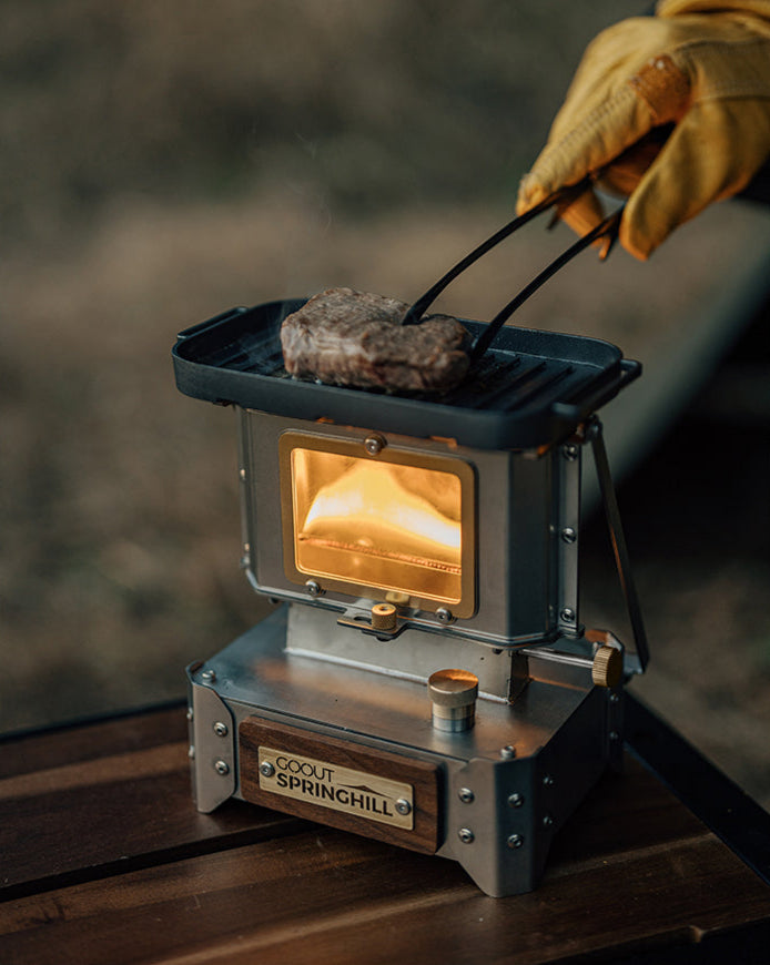 Ember Cascade-SILK FLAME, Vintage Tabletop Heater,Tea Brewing, Ambiance - Indoor & Outdoor Use, Camping, Travel,fire pit