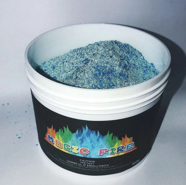 Chromaora—Rainbow Flame Dust，Safe Mineral Blend for Vibrant Flames，Campfire & Ritual Fire Enhancer