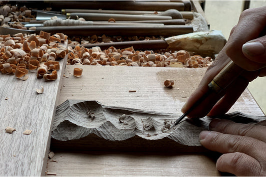 Cloudscape Drift—Natural wood Backflow Incense Burner Mountain & Plain Sculpture,Smoke Flow Art